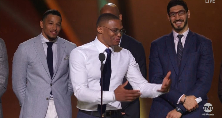 Oladipo, Westbrook Combine for 4 NBA Awards
