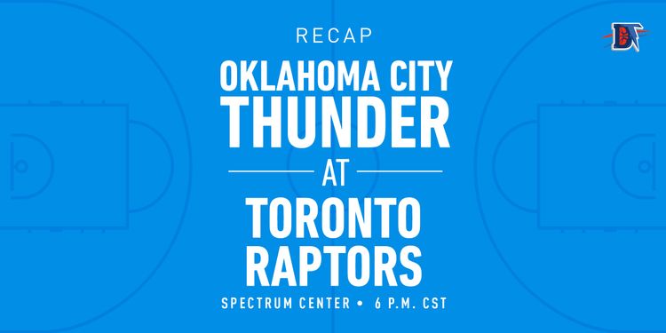 Game 32 Recap: Thunder (17-15) def. Raptors (22-11) 98-97