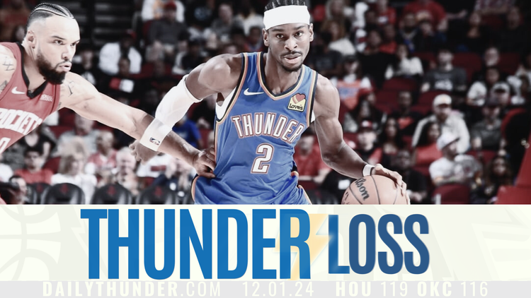 Thunder lose to Rockets in frustrating fashion