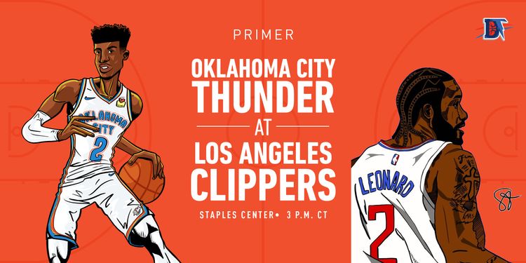 Game 15 Pregame Primer: Thunder (6-8) @ Clippers (12-4)